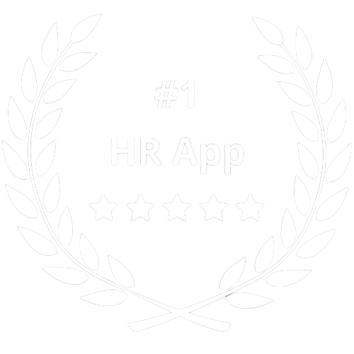Laurel wreath logo with the text #1 HR app
