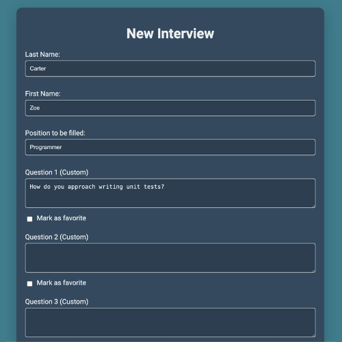 Screenshot of the ScreenJob user interface showing the creation of a video interview